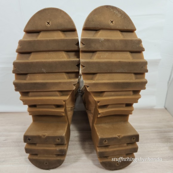 Steve MADDEN GIRL Dillan Combat Boots Lace‎ Up Brown Womens Size 8.5 M - Picture 6 of 9